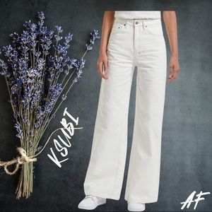 KSUBI KICKER DENIM JEANS HIGH RISE WIDE LEG BLIZZARD NEW/NWT